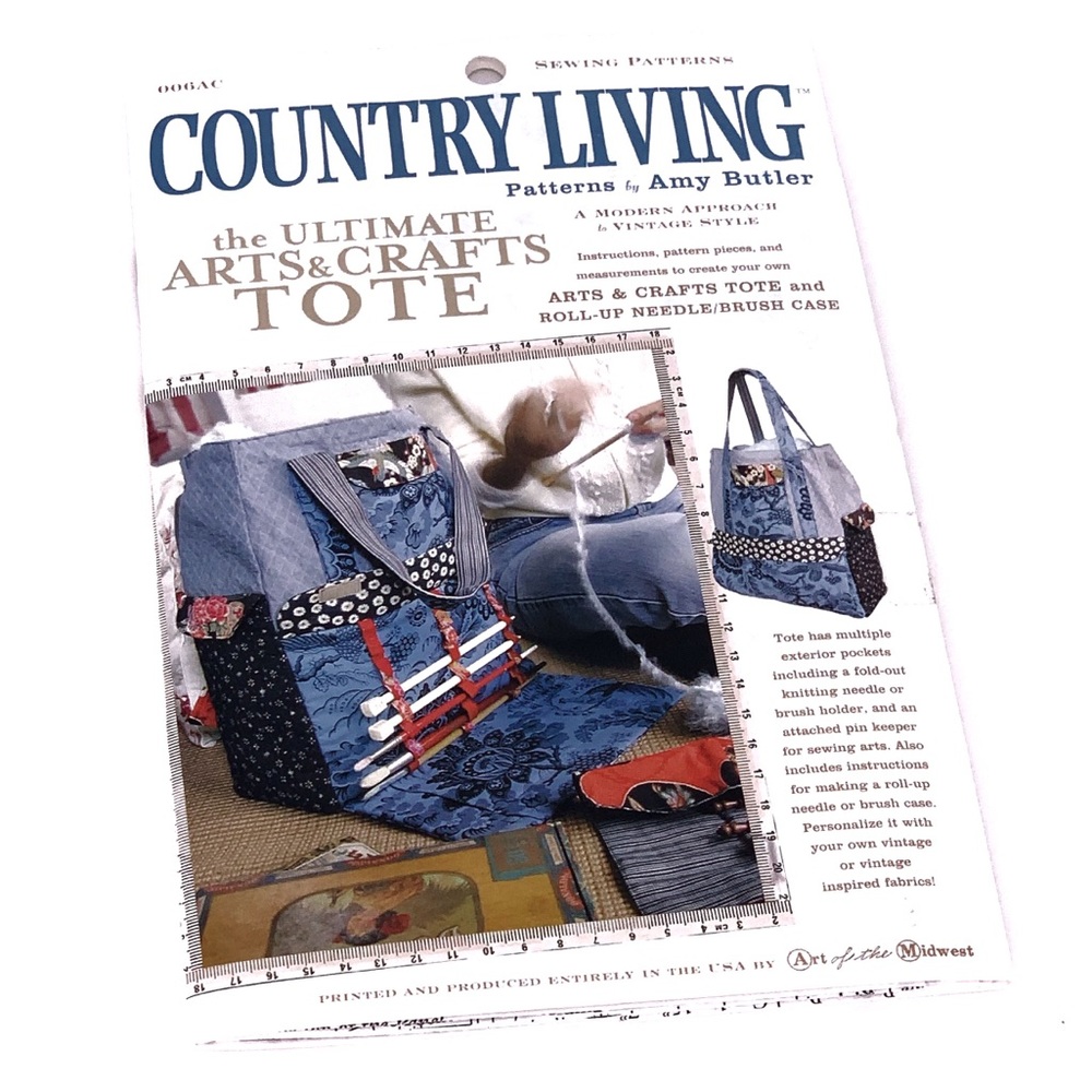 Amy Butler Country Living Craft Tote Pattern NEW